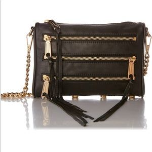 Rebecca Minkoff Mini 5 Zip Convertible Crossbody Black
